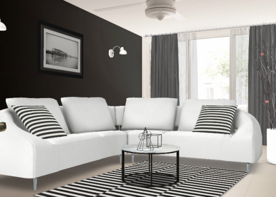 Black and white minimalism.  Design Rendering
