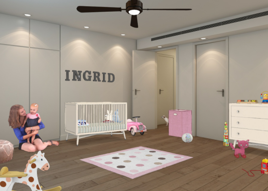 Chambre pour bébé Ingrid Design Rendering