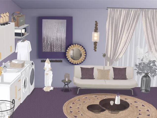 lavender laundry room