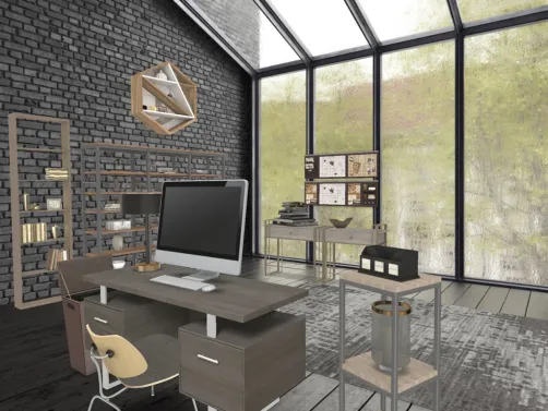 Dark office