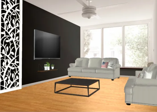Sala de estar moderna  Design Rendering