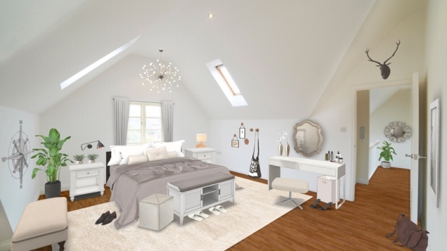 clean white bedroom 