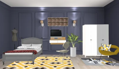 Petite chambre de studio moderne