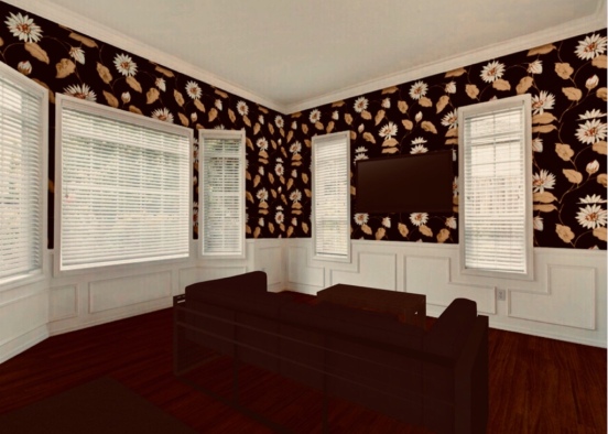 Old Fashioned Living Room Design Rendering