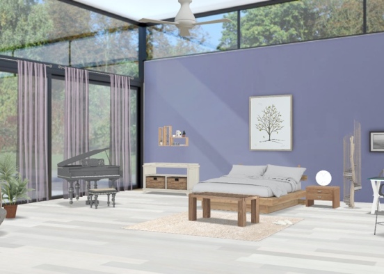 lavender bedroom Design Rendering