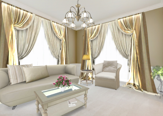 Elegant sitting room. Design Rendering