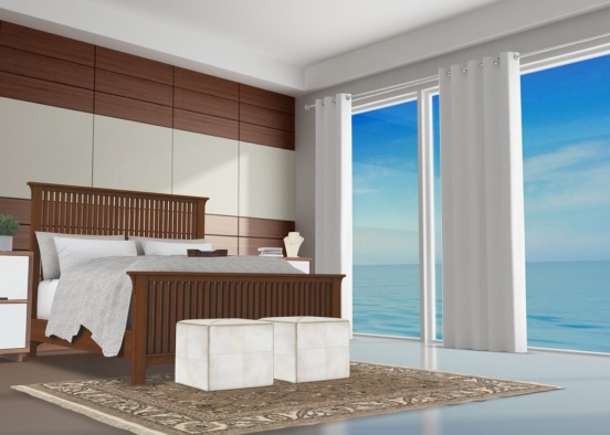 Bedroom by the Ocean  Design Rendering