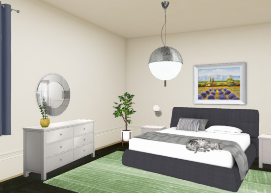 Спальня с лавандой Design Rendering