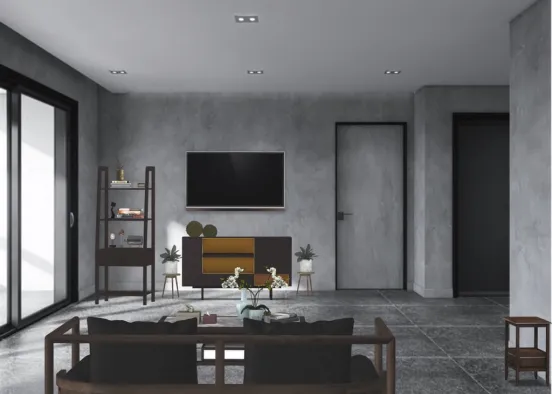 Aesthetic Living Room  Design Rendering