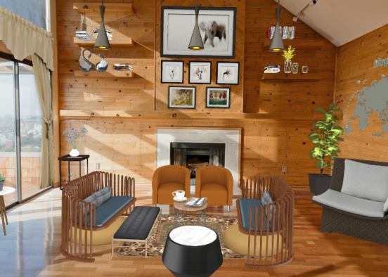 "Fresh Woody Interior" Design Rendering
