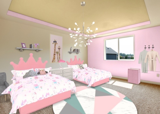 princess 👸 girls room Design Rendering