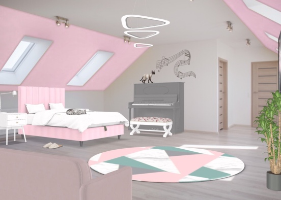 💕Perfect precious pink room💕 Design Rendering