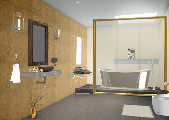 Golden bath Design Rendering