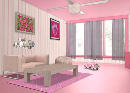 just a pink room! Design Rendering
