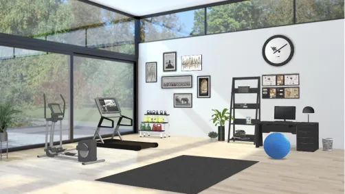 Modern Home Office and Gym
