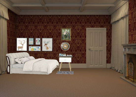 Royal bedfoom Design Rendering