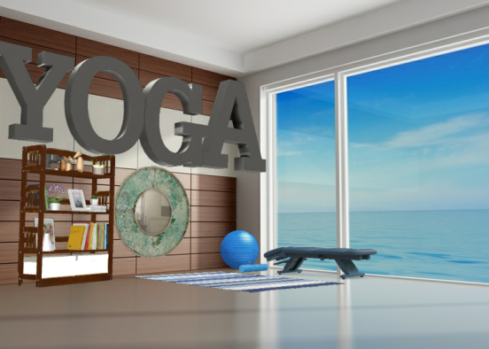 My mom's dream yoga room lol Design Rendering