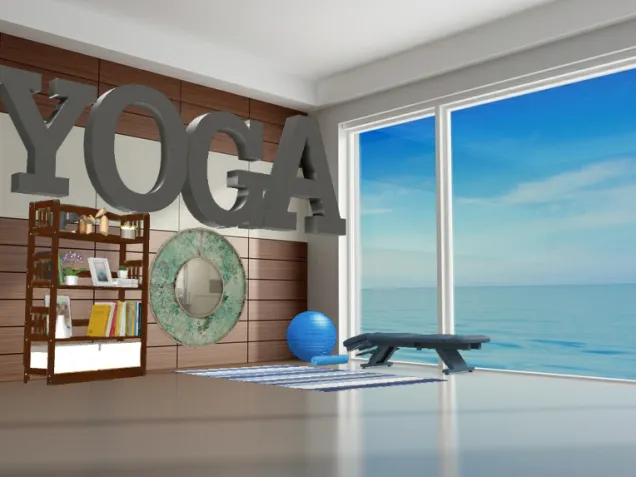 My mom's dream yoga room lol