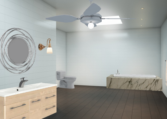 Fancy Bathroom Design Rendering