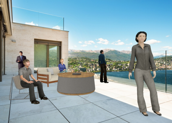 People in beatiful and perfect place Design Rendering