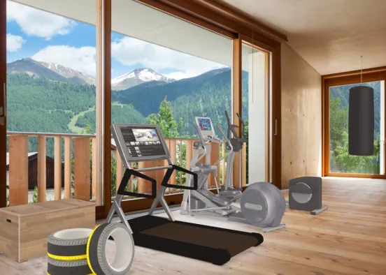 mountain workout room Design Rendering