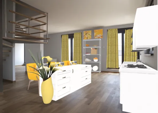 modern kitchen with my essensssee 💛 Design Rendering