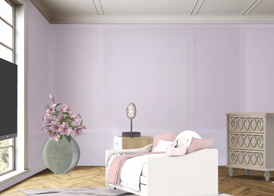 Pink toned bedroom Design Rendering