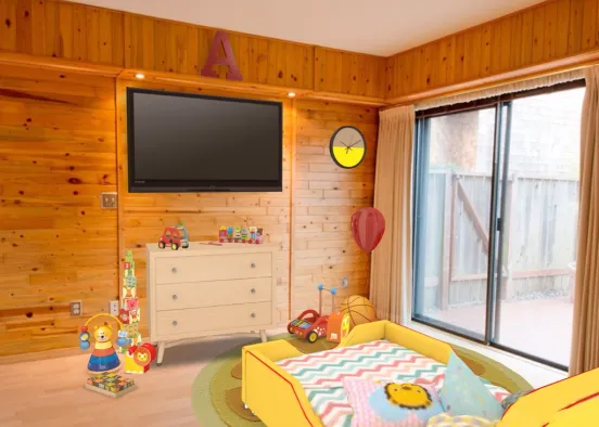 Kid's room with TV 🖥 Design Rendering