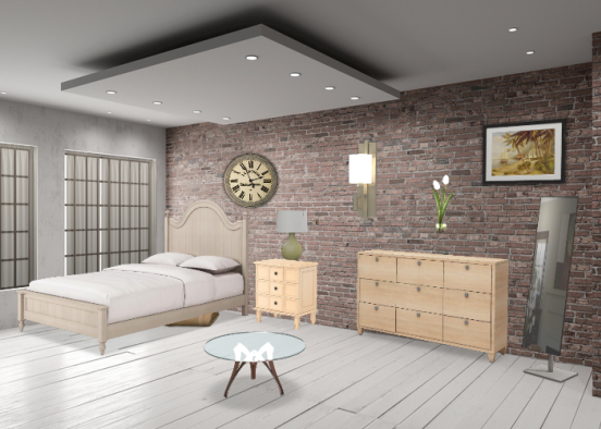 My mom and dads bed room Design Rendering