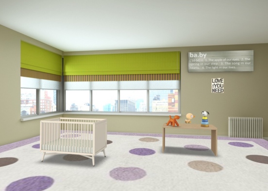 Master of baby rooms Design Rendering