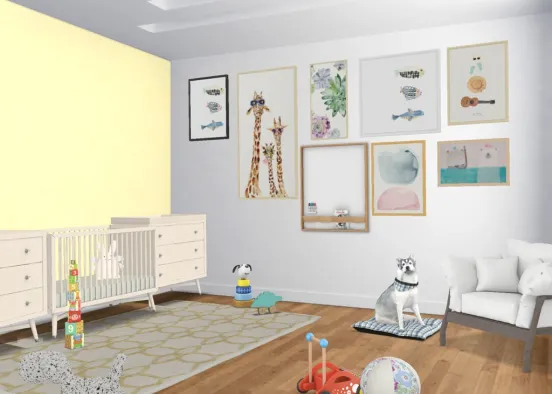 baby girl bedroom Design Rendering