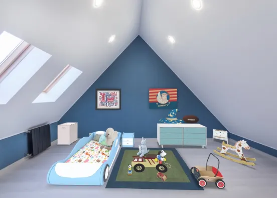 chambre d’un enfant de 4 ans  Design Rendering