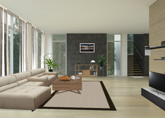 Living room 3 Design Rendering