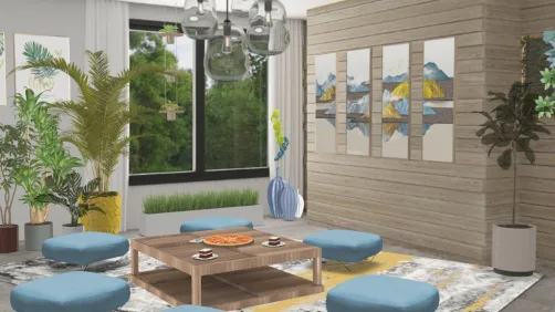 A small family’s apartment picnic