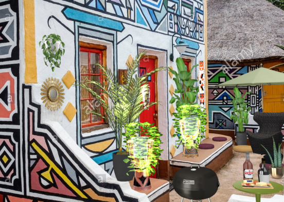 African villas  Design Rendering