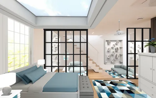 Modern blue