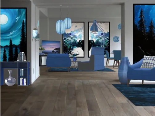 The night in my blue house