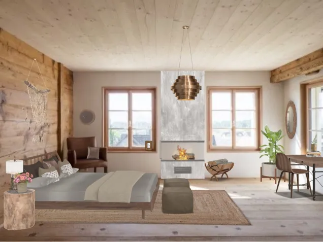 Rustic bedroom - Habitación rústica 
