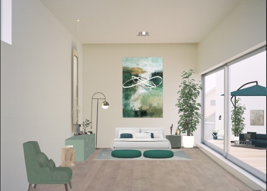 Dormitorio con terraza  Design Rendering