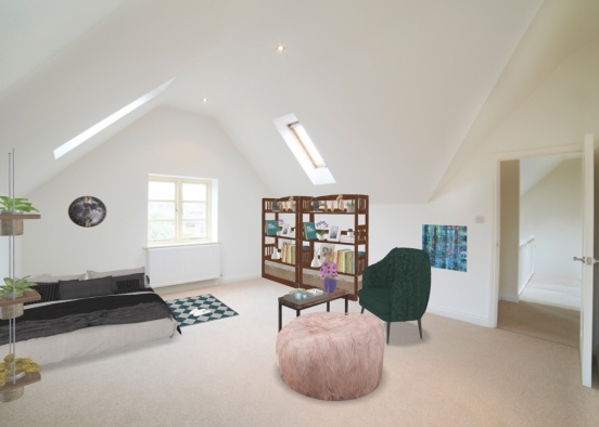 salle de lecture Design Rendering