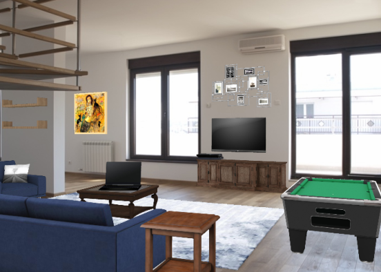 Living room  Design Rendering