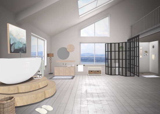 salle de bain 🧼 très très moderne  Design Rendering