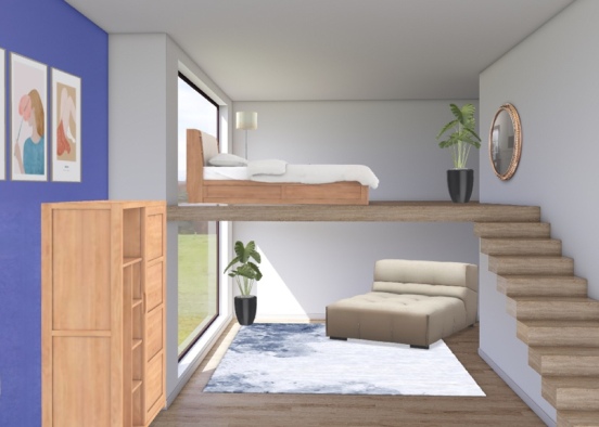double decker bedroom Design Rendering