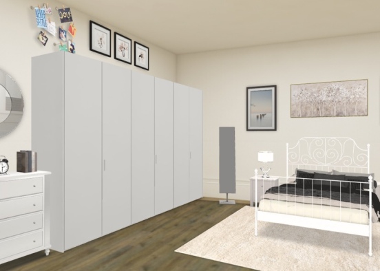 apartment bedroom Design Rendering