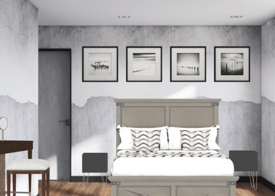grey bedroom 🧋🦒✨ Design Rendering