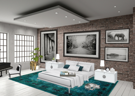A Cozy-Modern Bedroom! Design Rendering