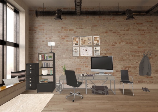 at home office  Design Rendering