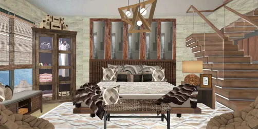 Woodsy Basenent Guest Room