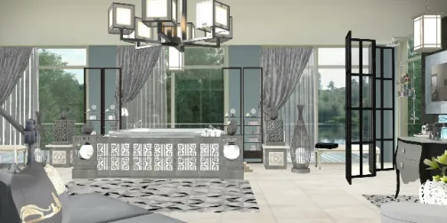 Her Grecian Bathroom she always dreamed about finally wasn't a dream anymore. 