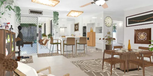 Browns and fresh Air kitchen and dining. Let's Eat... 